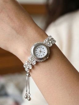 NUI - White Silver Plated Watch Bracelet