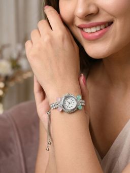 NUI - Multi-Colour Silver Plated Watch Bracelet