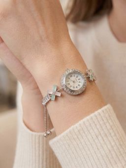 NUI - Multi-Colour Silver Plated Watch Bracelet