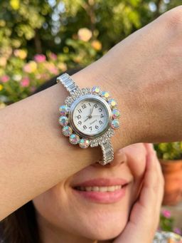 NUI - White Silver Plated Watch Bracelet