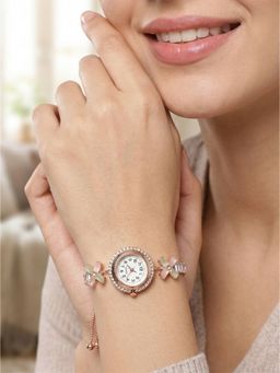 NUI - Multi-Colour Rose Gold Plated Watch Bracelet