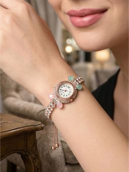 NUI - Multi-Colour Rose Gold Plated Watch Bracelet