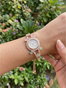 NUI - Multi-Colour Rose Gold Plated Watch Bracelet