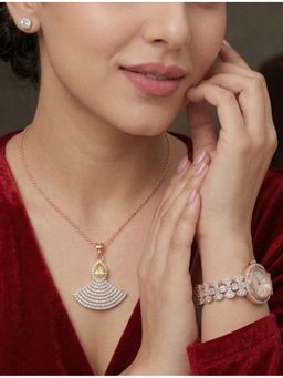 NUI - Yellow Rose Gold Plated Jewellery Set