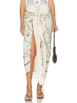 Agua by Agua Bendita - Lavanda Womens Tie-Up Midi Swim Cover-Up Multi-Color