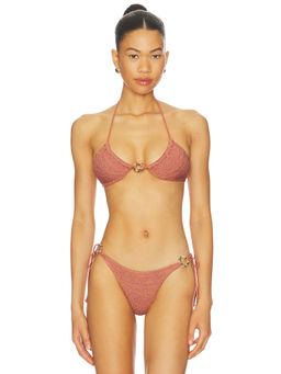 Bond Eye - Ring Ingrid Womens Halter Neck Unpadded Triangle Bikini Top Beige