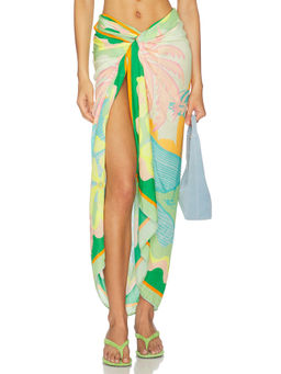 Maaji - Pastel Mirage Isla Womens Wrap Tie Cover-Up Skirt Green