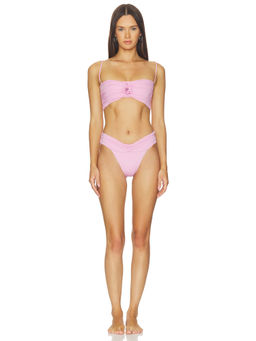 Maygel Coronel - Nimys Womens Ruched Unpadded Bikini Set Pink