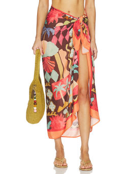 MINKPINK - Isola Womens Side Tie-Up Viscose Sarong Brown