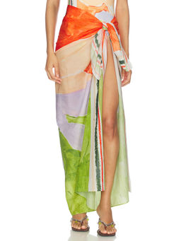 Significant Other - Lulu Womens Printed Self-Tie Sarong Red