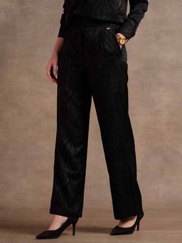 U.S. POLO ASSN. - Black High Rise Wide Leg Trousers