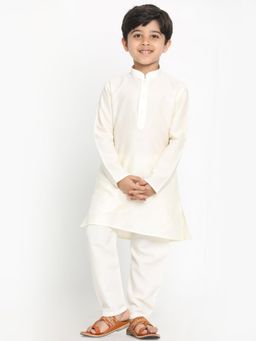 Vastramay - Jbn Creation Boys Off White Kurta Pyjama (Set of 2)