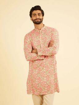 Manyavar - Pink Festive Charm Kurta For Men