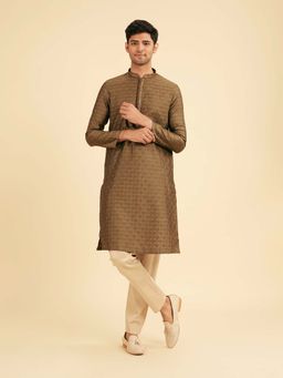 Manyavar - Green Emerald Elegance Kurta & Pyjama For Men