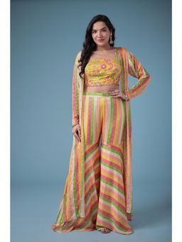 Zari Jaipur - Silk Blend Multi-Color Co-Ord (Set of 3)