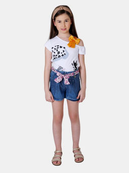 One Friday - Blue Embellished Sequined Shorts