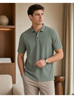 Nobero - Men Green Aero Flex Polo T-Shirt