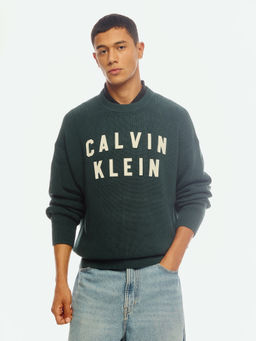 Calvin Klein - Logo Relaxed Fit Cotton Sweater