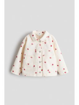 H&M - Girls White Patterned Twill Jacket