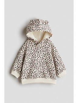 H&M - Girls White Printed Hoodie