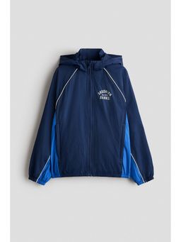 H&M - Boys Blue Hooded Nylon Windbreaker