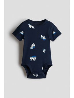 H&M - Unisex Blue Printed Bodysuit