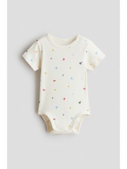 H&M - Unisex White Printed Bodysuit