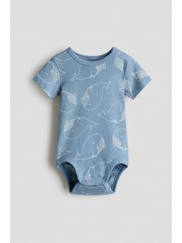 H&M - Unisex Blue Printed Bodysuit