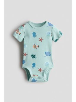 H&M - Unisex Turquoise Printed Bodysuit