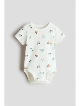 H&M - Unisex White Printed Bodysuit