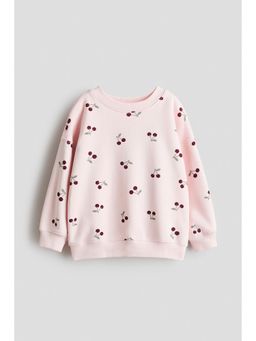 H&M - Girls Pink Printed Sweatshirt