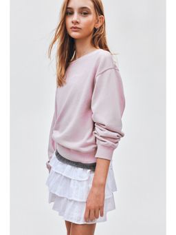 H&M - Girls Multi-Color Oversized Off-The-Shoulder Sweatshirt