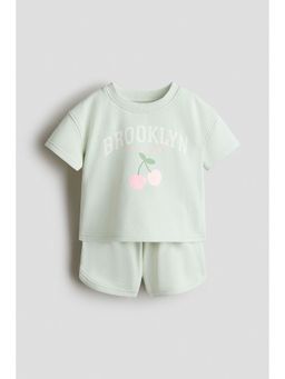 H&M - Girls Green 2-Piece Sweatshirt Set