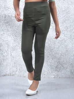 CRIMSOUNE CLUB - Girls Olive Treggings