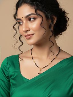 NVR - Black Gold Plated Mangalsutra