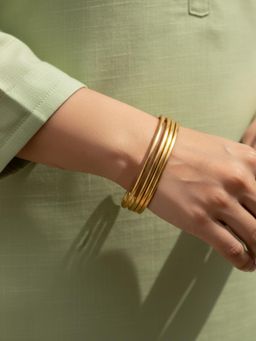 NVR - Gold Plated Handcrafted Bangles (Pack of 4)