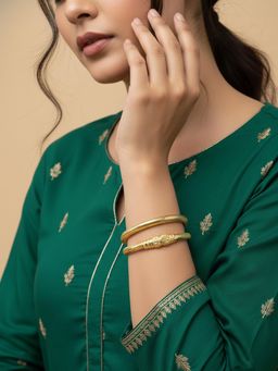 NVR - Women Gold Plated Traditional Kadas