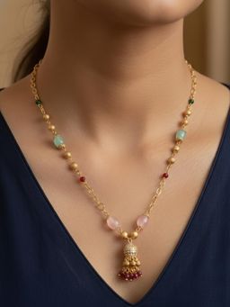 NVR - Women Gold Plated Multicolour Necklace