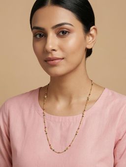 NVR - Women Gold Plated Artificial Beads Necklace