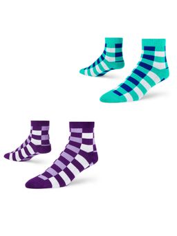 Dynamocks - Men and Women Ankle Length Socks - Free Size - Pack of 2 Pairs