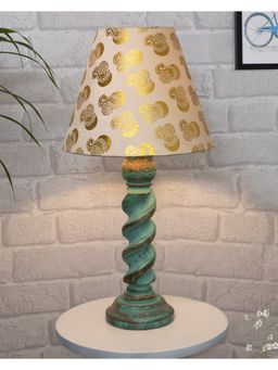 Homesake - Rope Algae Bedside Table Lamp Golden Printed