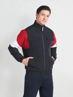 U.S. Polo Assn. Denim Co. - High Neck Color Block Bomber Jacket