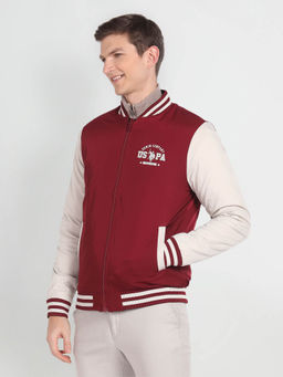 U.S. Polo Assn. Denim Co. - Stand Collar Printed Bomber Jacket