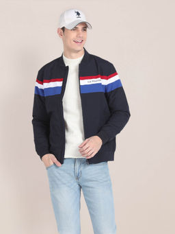 U.S. POLO ASSN. - Horizontal Stripe Bomber Jacket