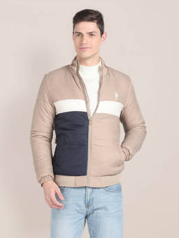 U.S. POLO ASSN. - High Neck Colour Block Jacket
