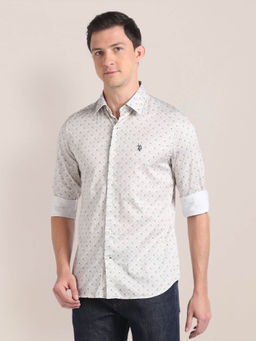 U.S. POLO ASSN. - Cotton Satin Floral Shirt