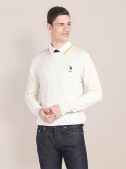U.S. POLO ASSN. - Crew Neck Solid Sweater
