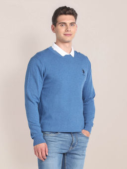 U.S. POLO ASSN. - Crew Neck Heathered Sweater