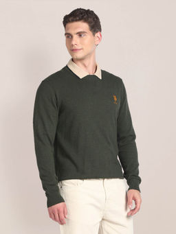 U.S. POLO ASSN. - Crew Neck Heathered Sweater