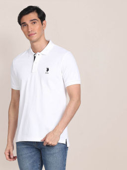 U.S. POLO ASSN. - Contrast Placket Solid Polo T-Shirt